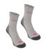 Pack Of 2  Womens/ladies Lightweight Socks  Grey Fuchsia Salomon-3