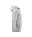 Mens Overhead Melange Full Zip Hoodie Grey Printer-3