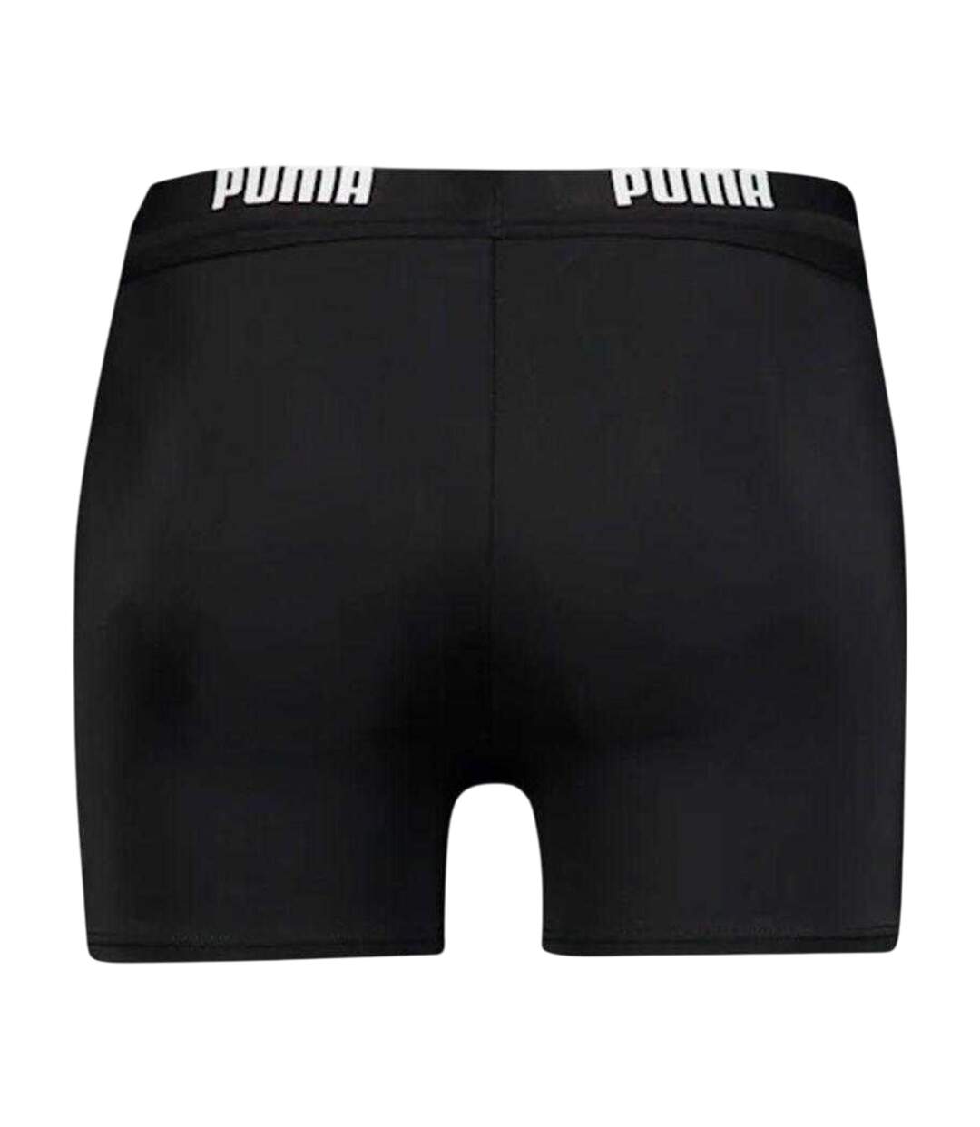 Short De Bain Motif/style Logo Répété Homme Noir Puma-2