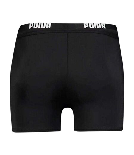 Short De Bain Motif/style Logo Répété Homme Noir Puma