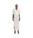 Robe Mi-longue Manches Bouffantes Motif/style Floral Femme Blanc Sleeper-1