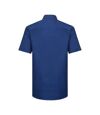 Russell Collection Mens Short Sleeve Easy Care Tailored Oxford Shirt (Bright Royal)
