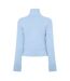 Womens/ladies Turtle Neck Cardigan Blue Kangol-2