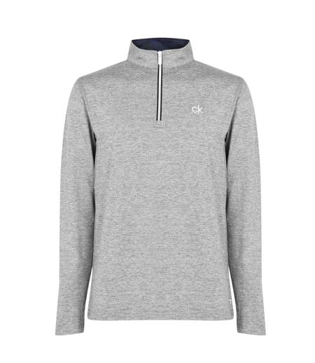 Mens Albany Half Zip Golf Sweatshirt Silver Marl Calvin Klein