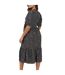 Robe Portefeuille Motif/style Fleurs Femme Noir Blanc Brave Soul-3