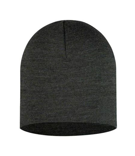 Unisex Adult Merino Wool Beanie Grey Silver Buff