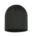 Unisex Adult Merino Wool Beanie Grey Silver Buff-3