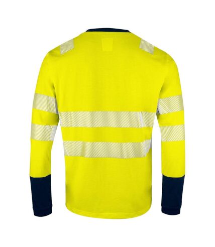 Projob Mens Reflective Tape Sweatshirt (Yellow/Navy) - UTUB579