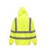 Yoko Mens Hi Visibility Full Zip Reflective Work Hoodie (Yellow) - UTRW5256