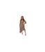 Robe Mi-longue Manches Longues Femme Marron AX Paris-1