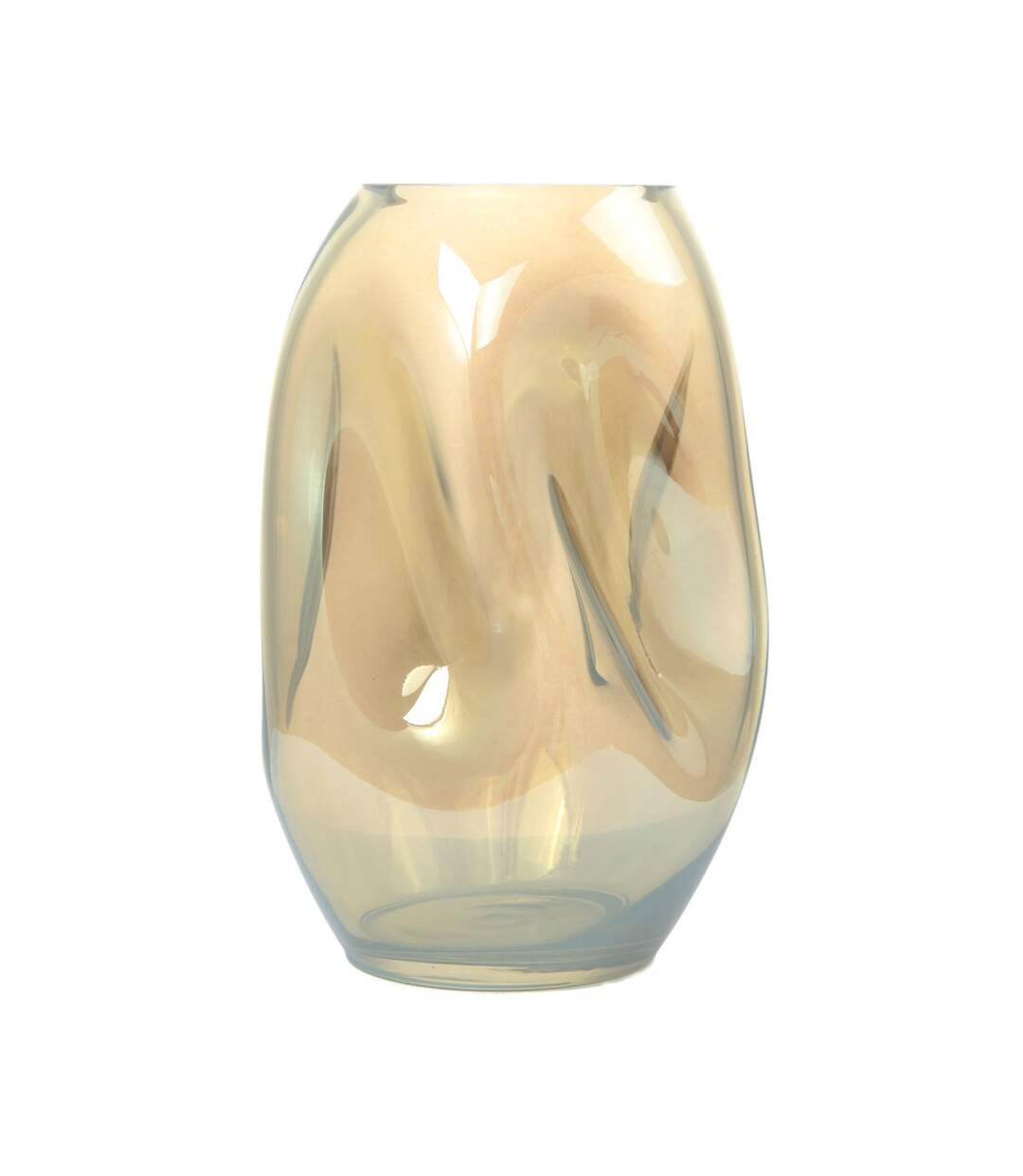 Vase Design en Verre Soufflé Diney 25cm Ambre-1