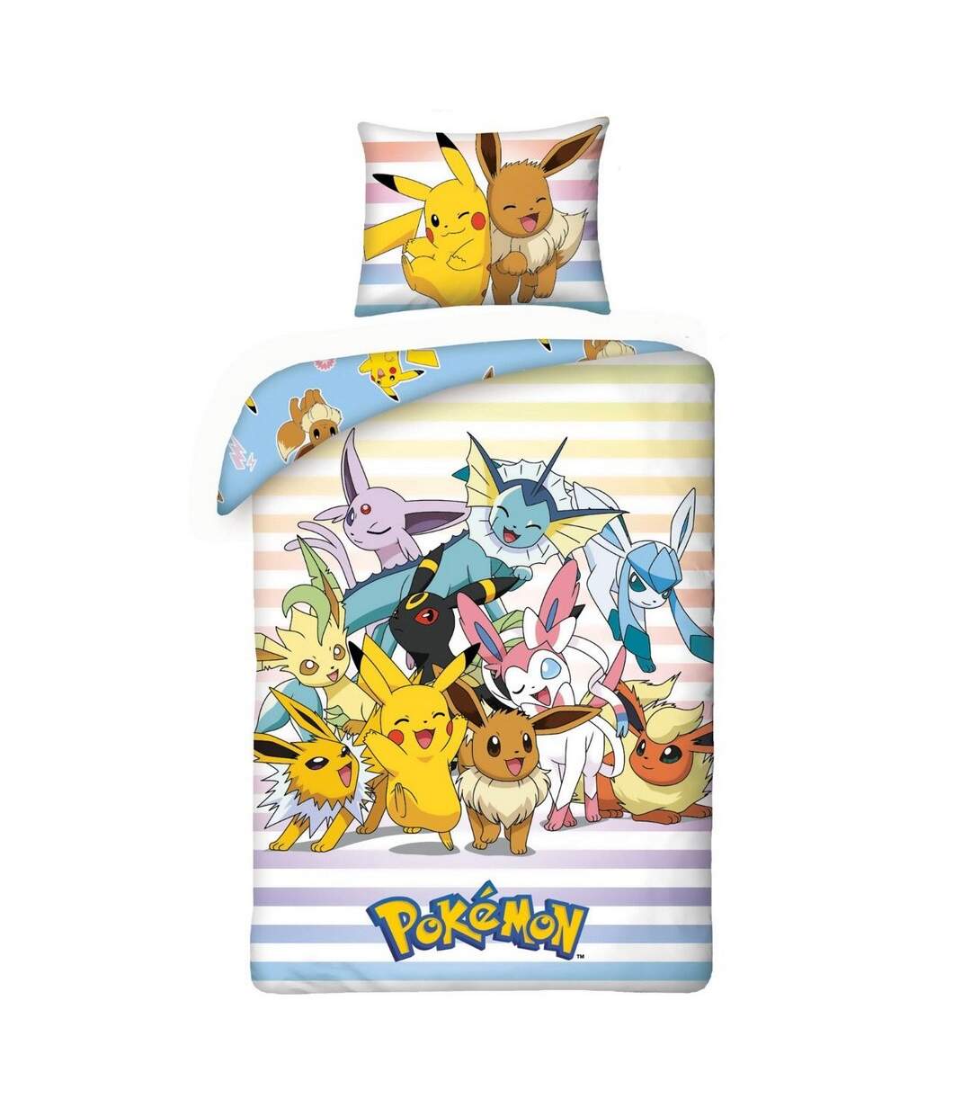 Cotton duvet cover set multicoloured Pokemon-1