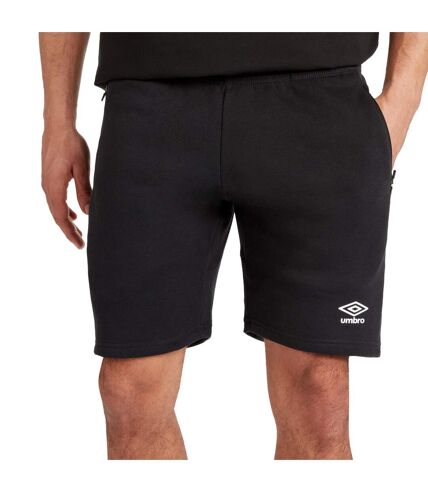 Umbro Mens Club Leisure Shorts (Black/White) - UTUO269