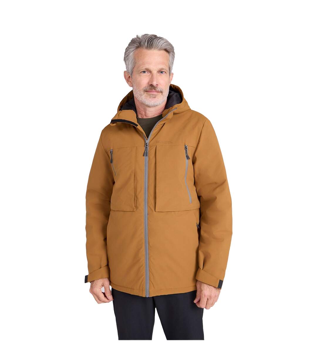 Mens Langdon Water Resistant Padded Parka Tan Mountain Warehouse-1