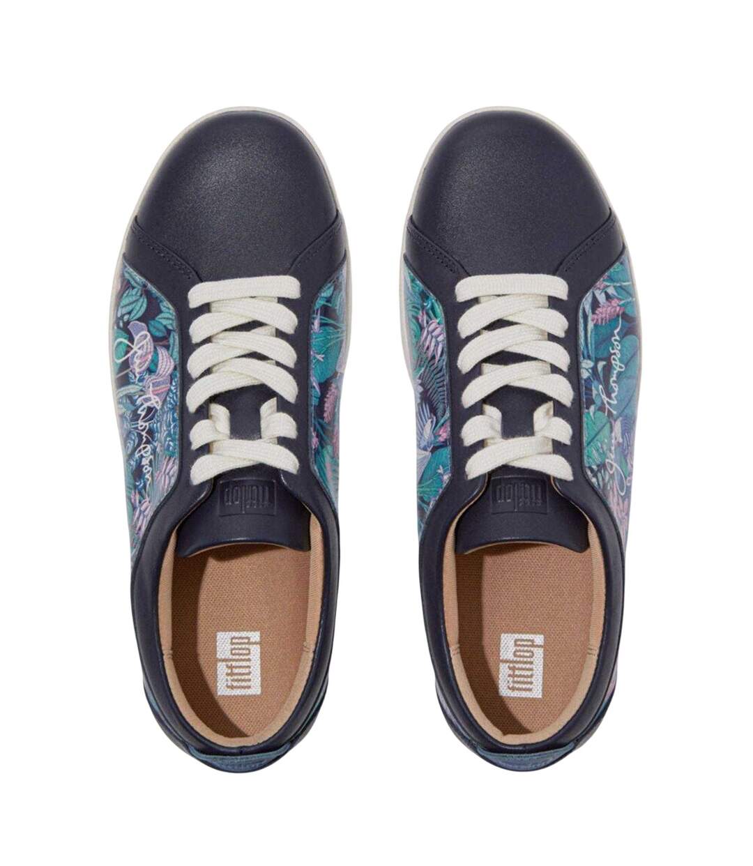 Womens/ladies Jim Thompson Leather Trainers Blue Fit Flop-3
