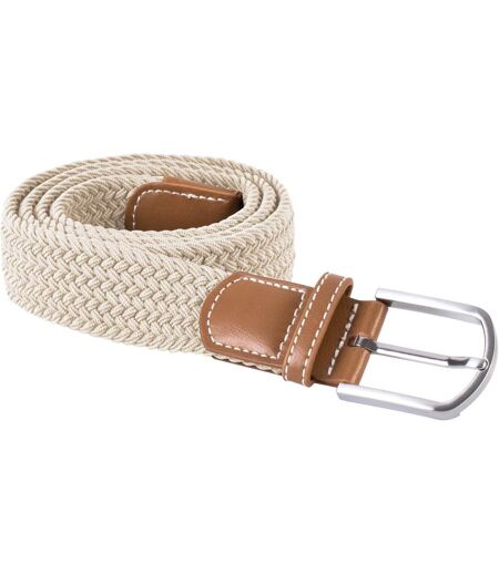 Ceinture tressée élastiquée - KP805 - beige écru