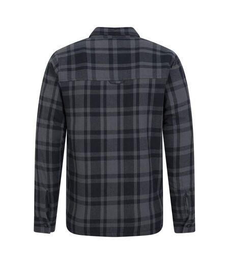 Mountain Warehouse Mens Stream II Flannel Lined Shirt (Charcoal)
