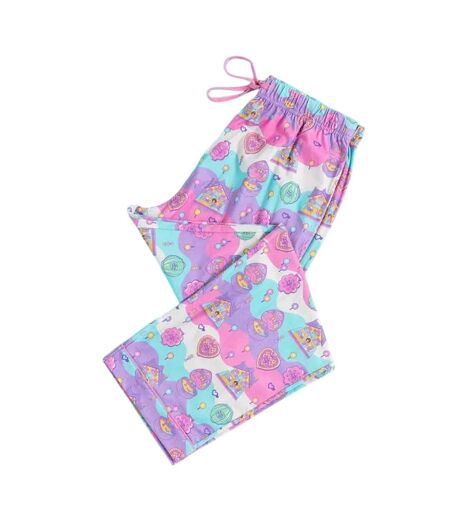 Ensemble De Pyjama Motif/style Ruché Femme Rose Polly Pocket