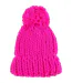 Bonnet Motif/style Pompon Femme Rose 4F-1