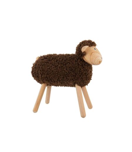 Statuette Mouton en Bois Chalet 45cm Marron Foncé