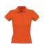 SOLS Womens/Ladies People Pique Short Sleeve Cotton Polo Shirt (Orange) - UTPC319