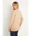 Gilet chiné long bord à bord avec laine-2
