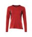 Womens/ladies Accelerate Long-sleeved T-shirt Traffic Red Black Mascot-1