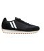 Mens Monza Double Stripe Suede Trainers Black White Patrick-1