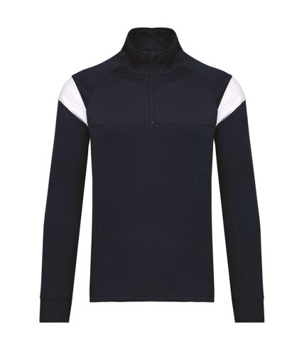 Sweat d'entrainement 1/4 de zip - Unisexe - PA387 - bleu marine