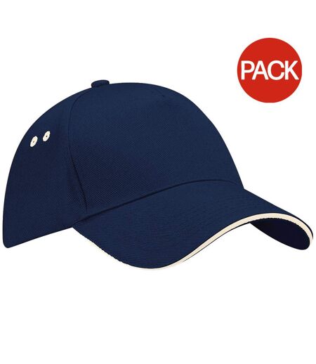 Lot de 2  Casquette adulte unisexe bleu marine/gris Beechfield