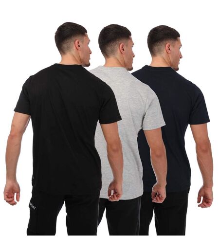 Pack Of 3  Mens Logo T-shirt  Black Silver DKNY