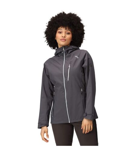 Veste Imperméable Motif/style Coquille Birchdale Femme Gris Phoque Blanc Regatta
