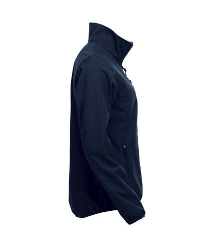 Womens/ladies basic soft shell jacket dark navy Clique