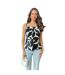 Débardeur Motif/style Imprimé Feuille Femme Noir Blanc AX Paris-2