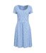 Womens/ladies Orchid Seashells Uv Protection Midi Dress Light Blue Mountain Warehouse-1