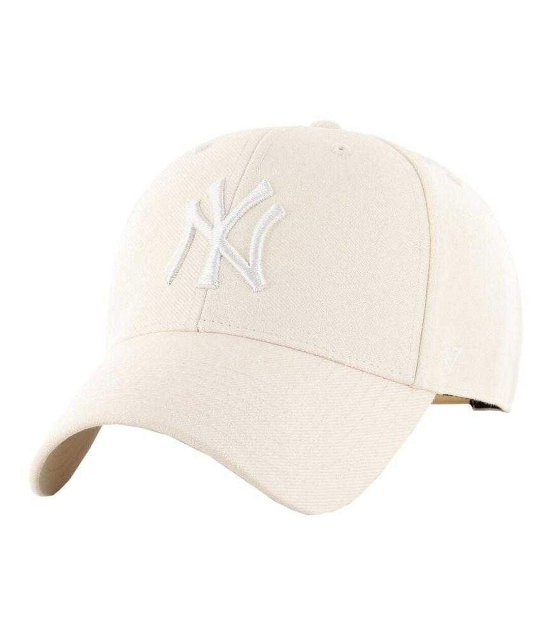 Casquette De Baseball Motif/style New York Yankees Mlb Beige Crème 47-1