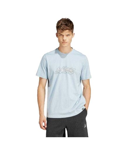 T-shirt Linear Graphic Homme Bleu Adidas