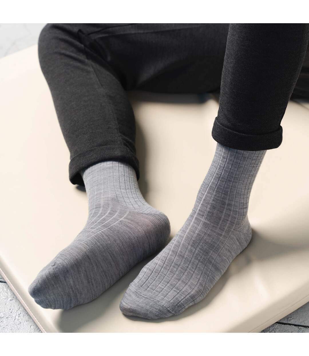 1 Pack Mens Non Elastic Merino Wool Socks-5