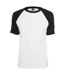 T-shirt Manches Raglan Motif/style Contrasté Homme Blanc Noir Urban Classics-1