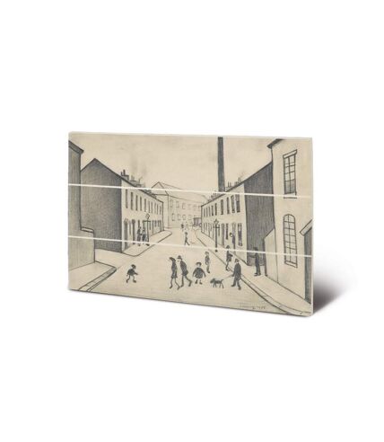 L.S. Lowry - Imprimé NORTH JAMES HENRY STREET SALFORD (Blanc cassé) (20 cm x 29,5 cm) - UTPM6368