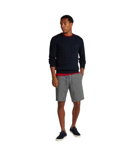 Pull Motif/style Maille Torsadée Homme Rose Foncé Violet Tommy Hilfiger