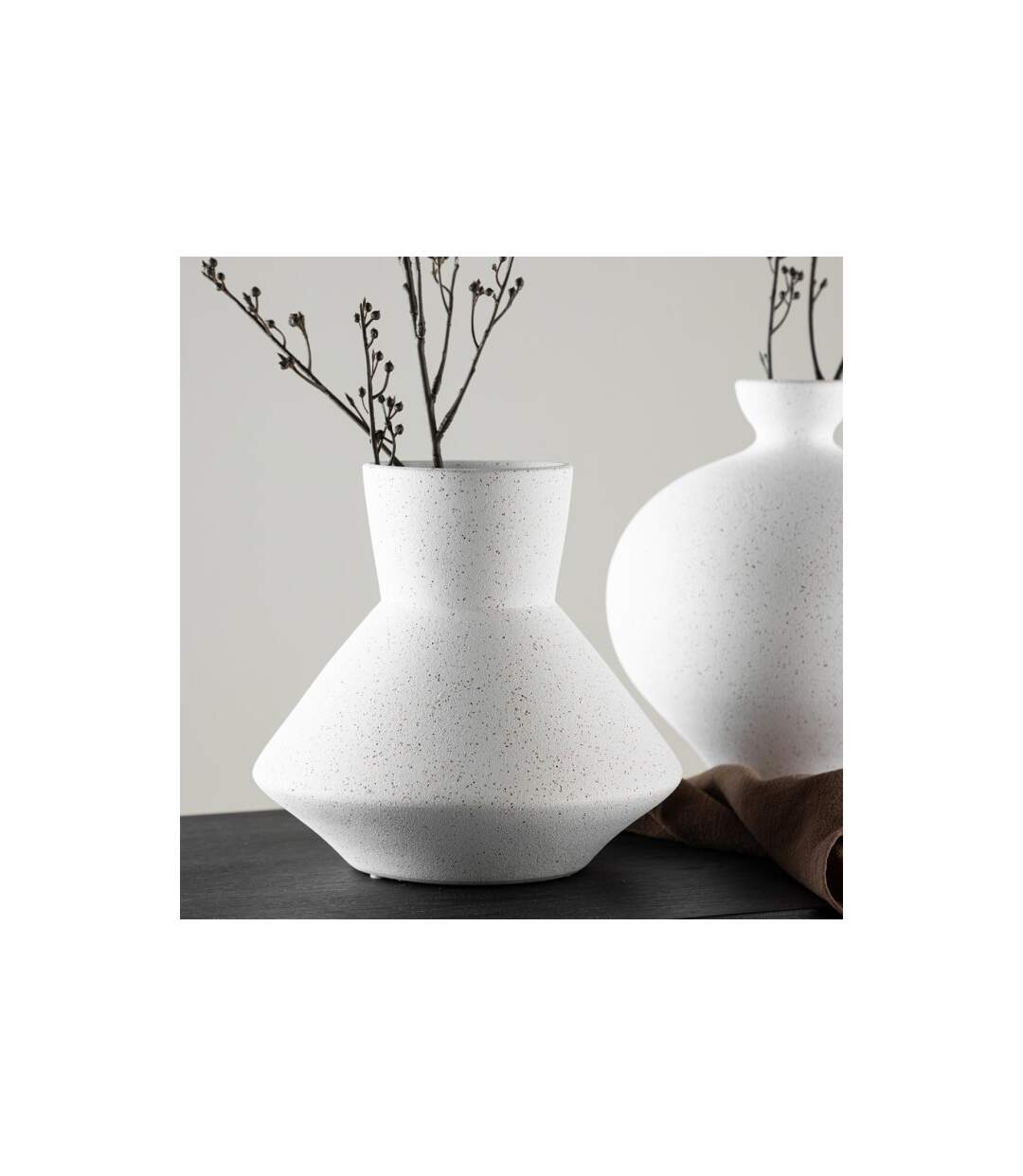 Vase Design Rellis 22cm Blanc-2