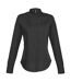 Kariban Womens/Ladies Long Sleeve Mandarin Collar Shirt (Black)