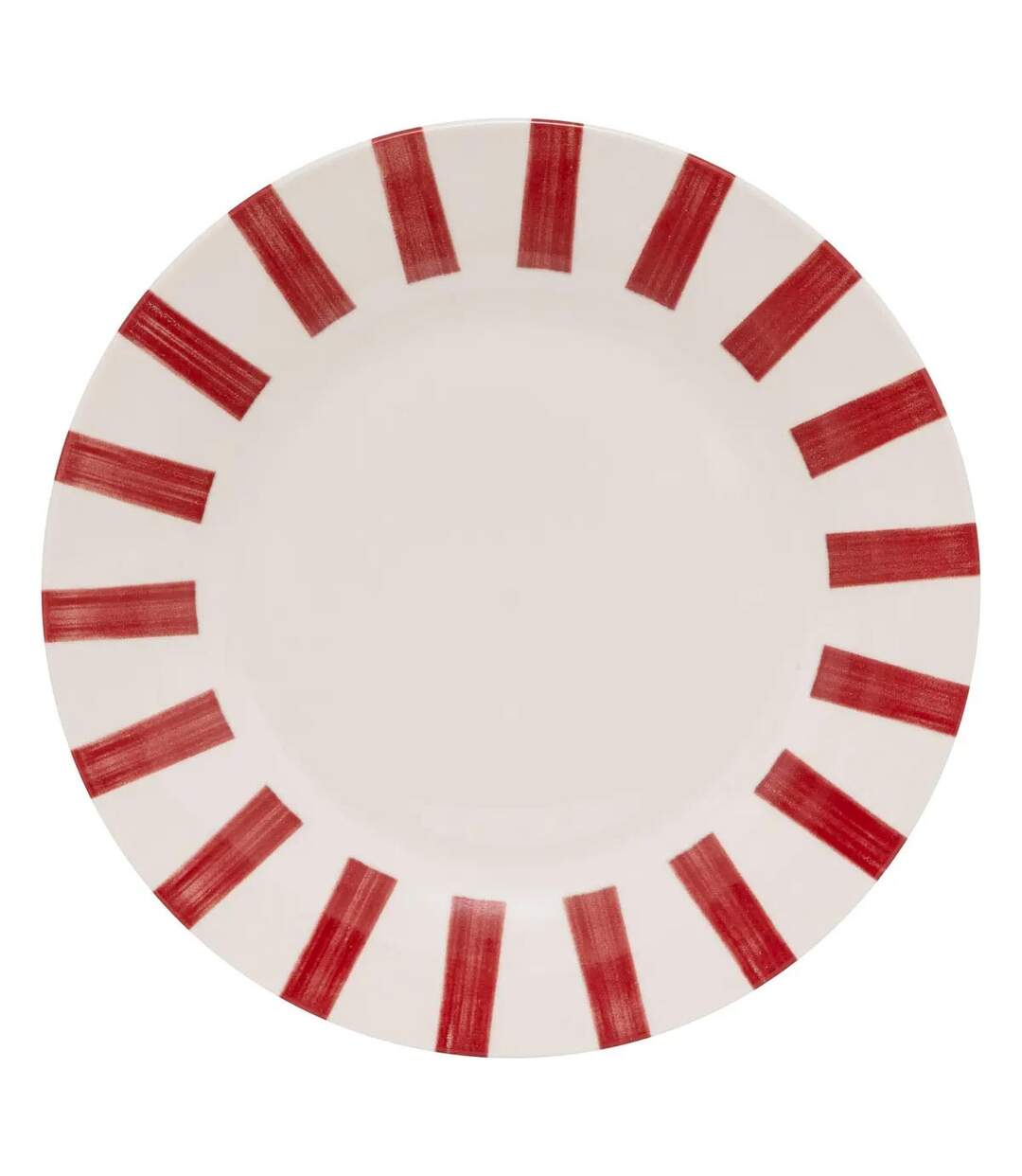 Lot de 6 Assiettes Plates Cheri 26cm Rouge-1