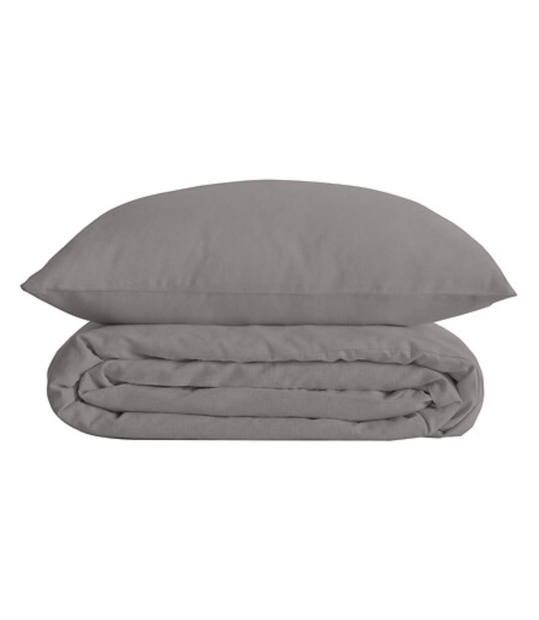 Parure de Lit 3 Pièces Percale 240x220cm Gris-2