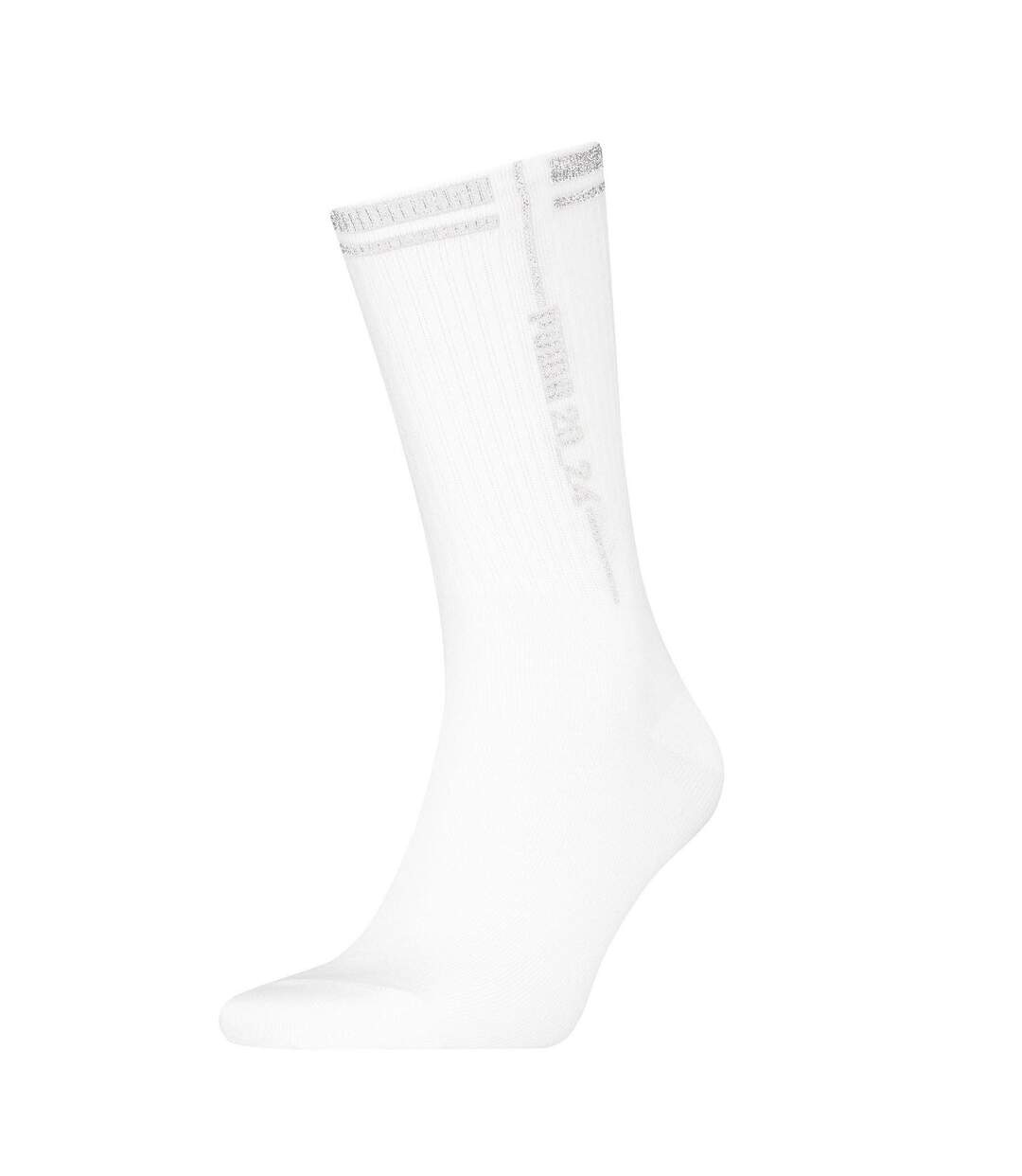 Womens/ladies Logo Crew Socks White Puma-1