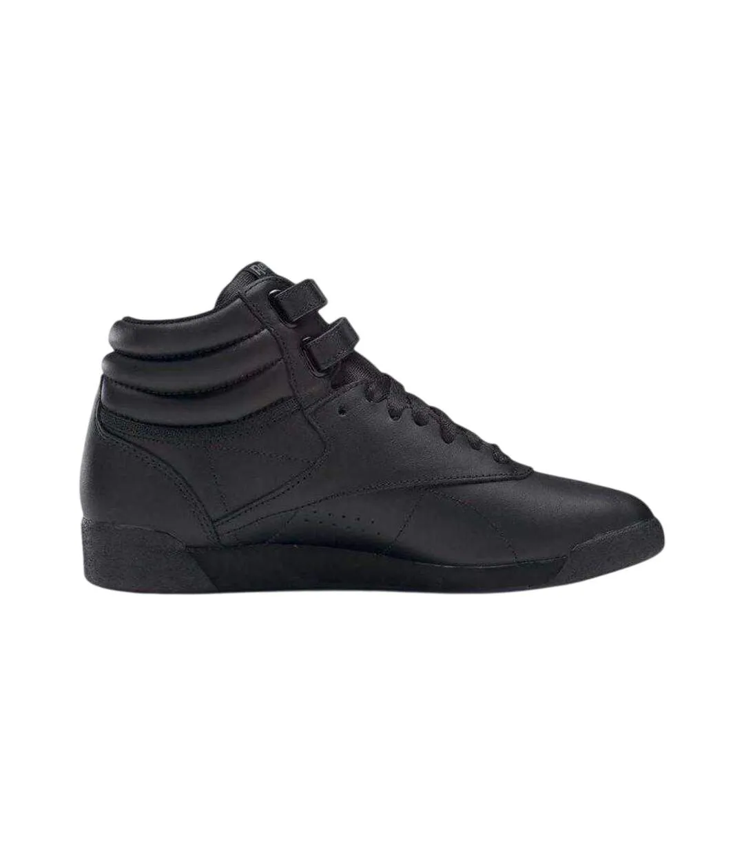 Womens/ladies Freestyle Leather High Tops Black Reebok-1