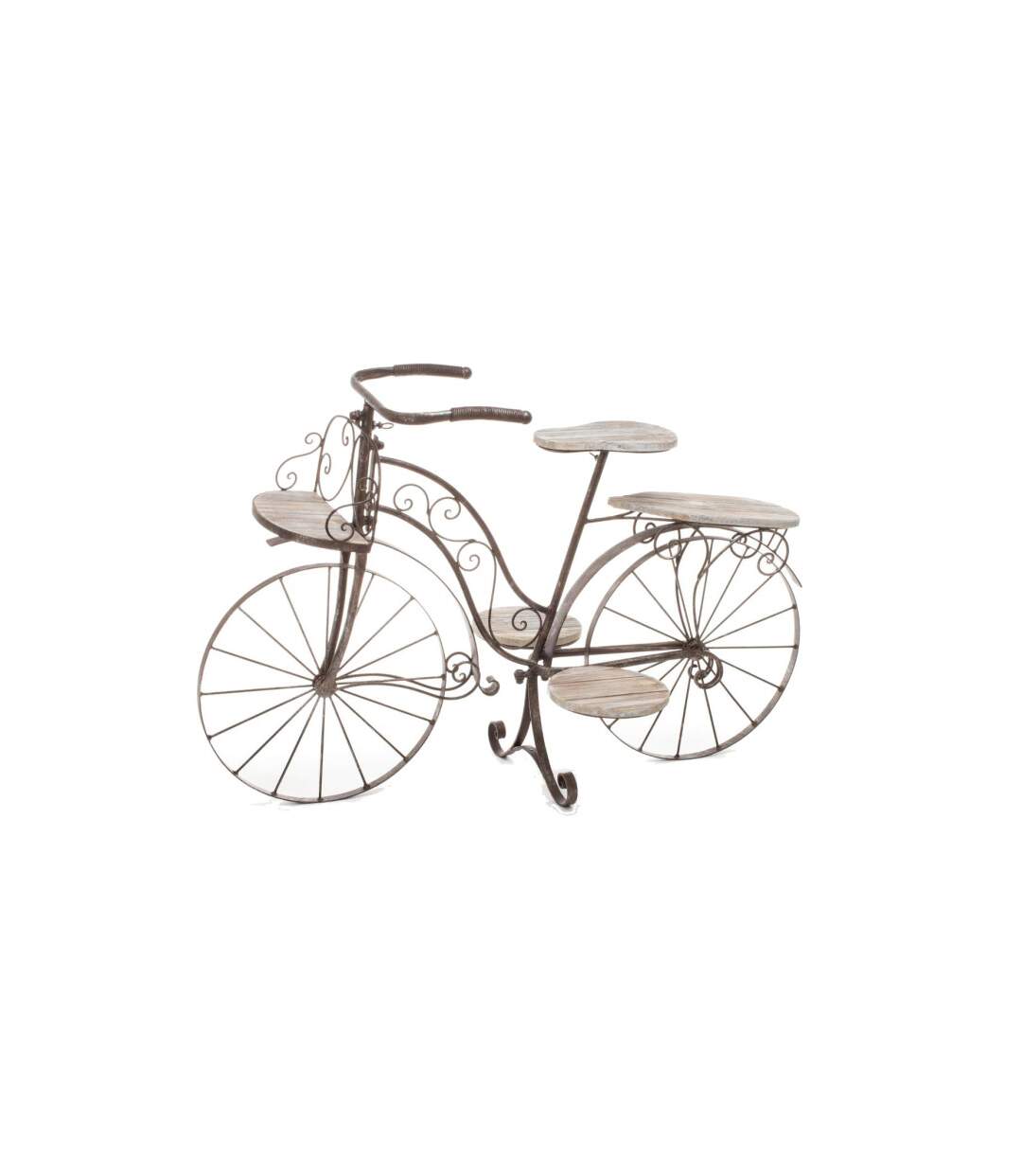 Porte-Plantes en Bois Vélo 97cm Chêne