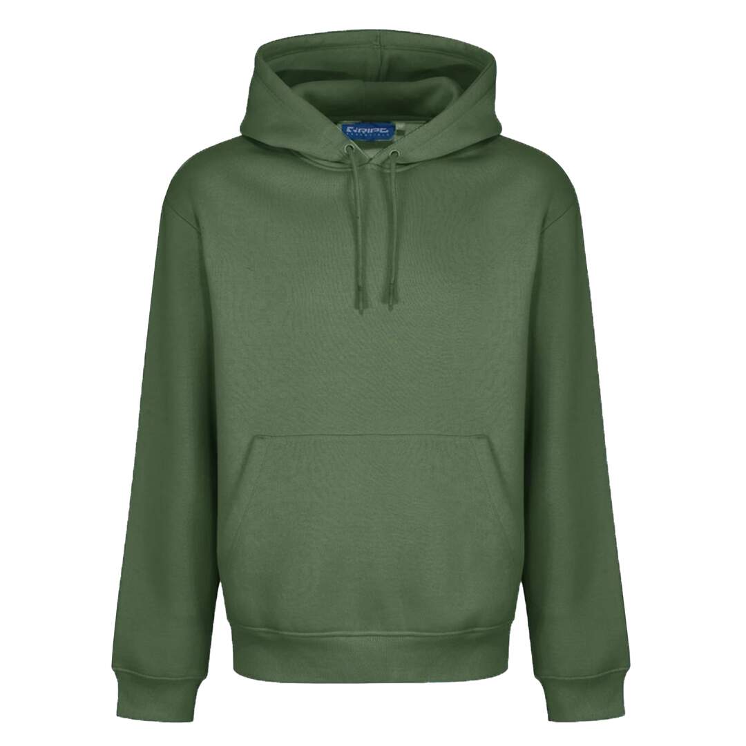 Sweat à capuche homme vert militaire RIPT Essentials-1