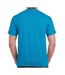 Mens heavy cotton t-shirt sapphire blue heather Gildan